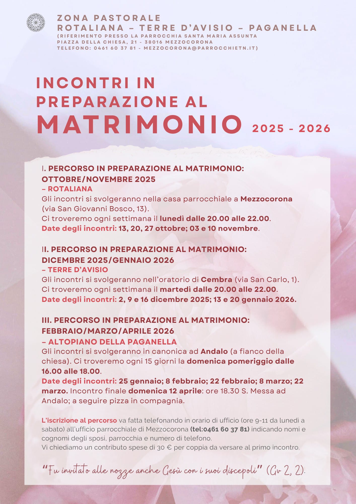 Incontri in preparazione al Matrimonio 2025-2026